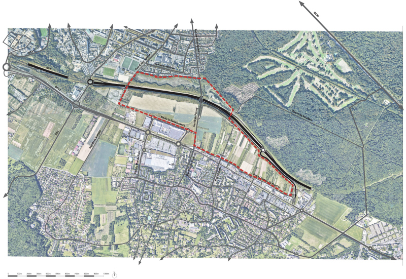 Illustration - Plan de l’existant et périmètre d‘étude