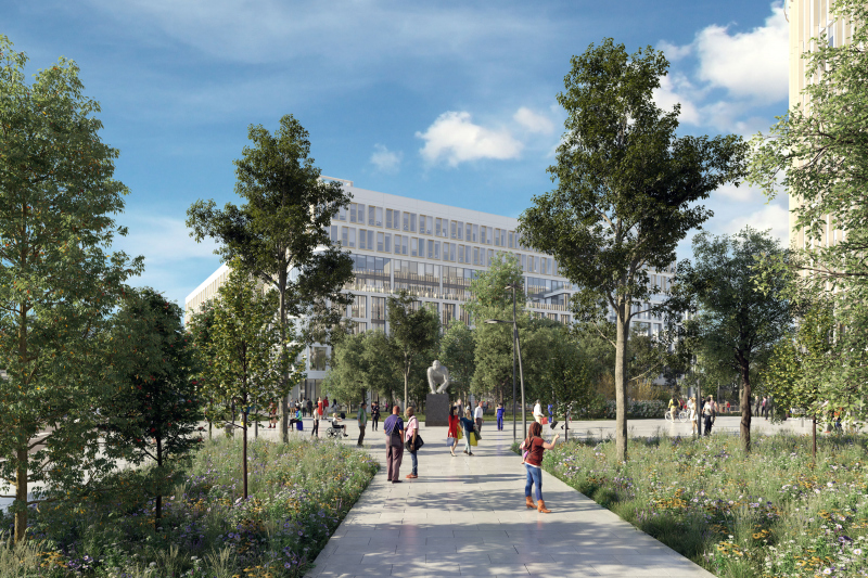 Illustration - Vue du square Dian Fossey, secteur 5