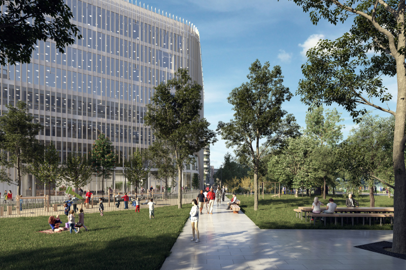 Illustration - Vue du square Dian Fossey, secteur 5