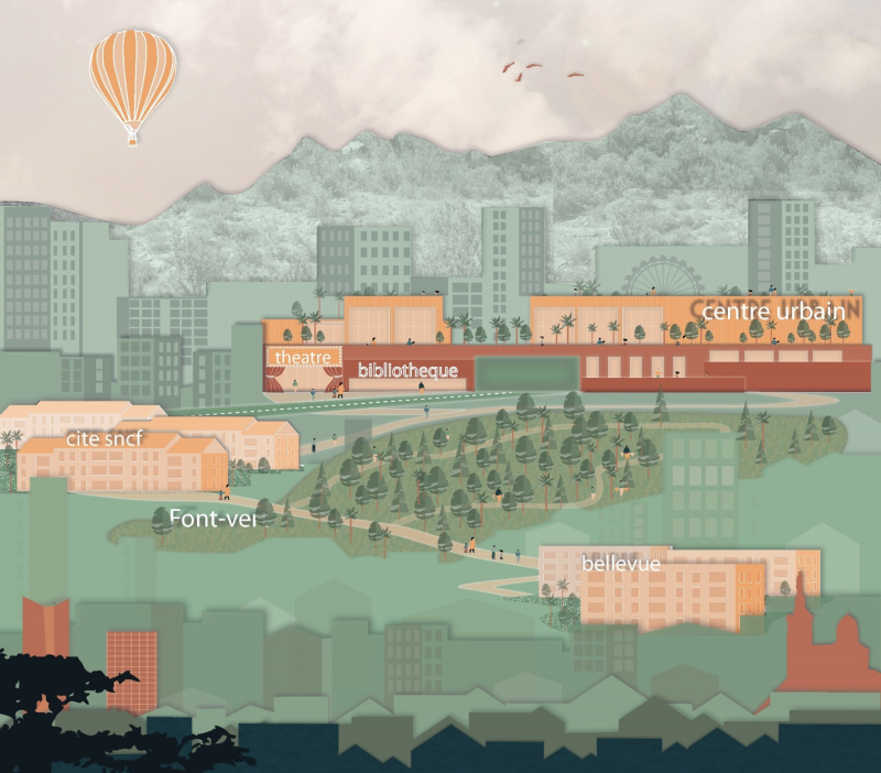 Illustration - Vue du nouveau paysage à terme