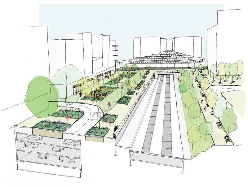 Illustration - Le mail des Hauts-Châteaux