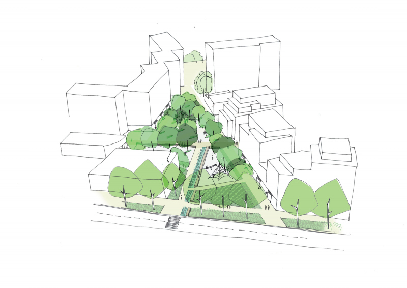 Illustration - La nouvelle place-jardin du Champy