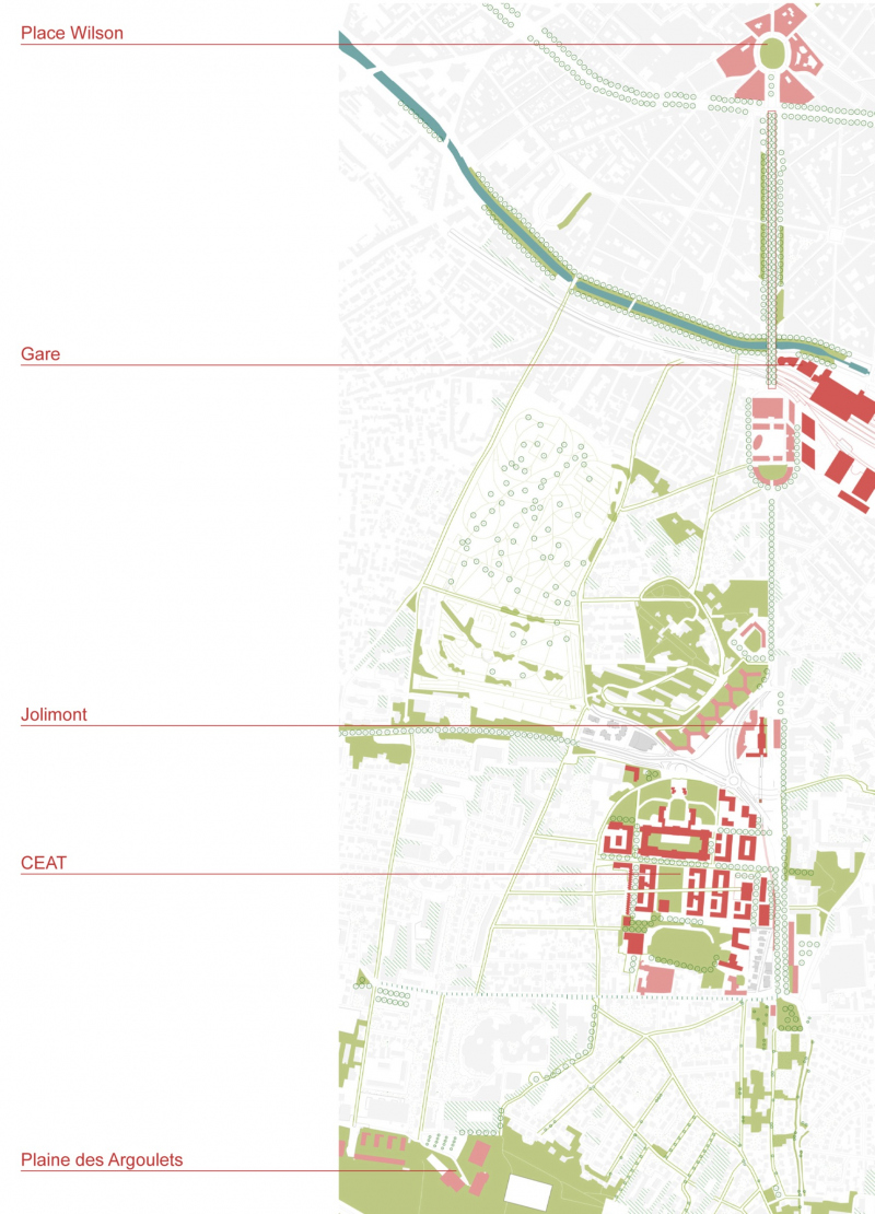Illustration - Proximité du quartier par rapport au centre ville de Toulouse