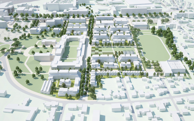 Illustration - Vue aérienne en direction du nord-ouest