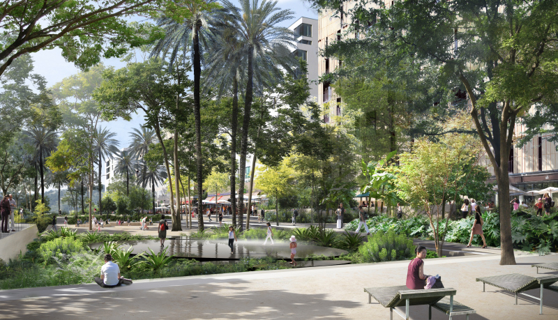 Illustration - Vue du cours de l’université – Arrêt Meridia - Ligne T3