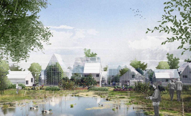 Illustration - Vue de l’écoparc habité