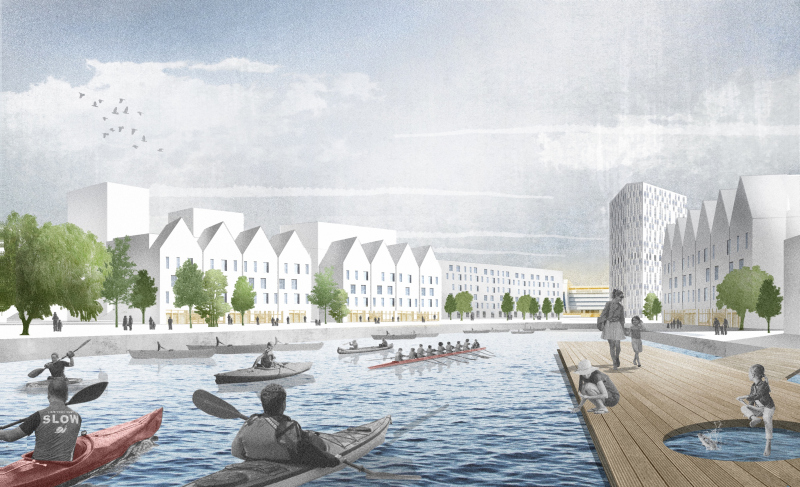 Illustration - Vue de la darse habitée