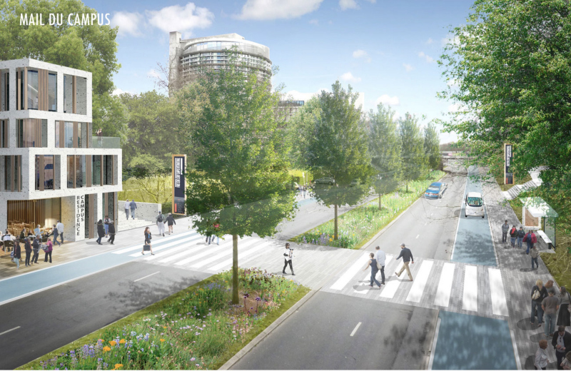 Illustration - La navette autonome reconfigure le boulevard