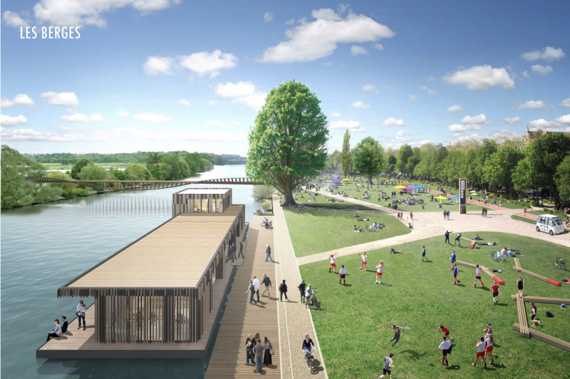 Illustration - Vue des berges de l’Oise, un cœur de campus sportif et festif