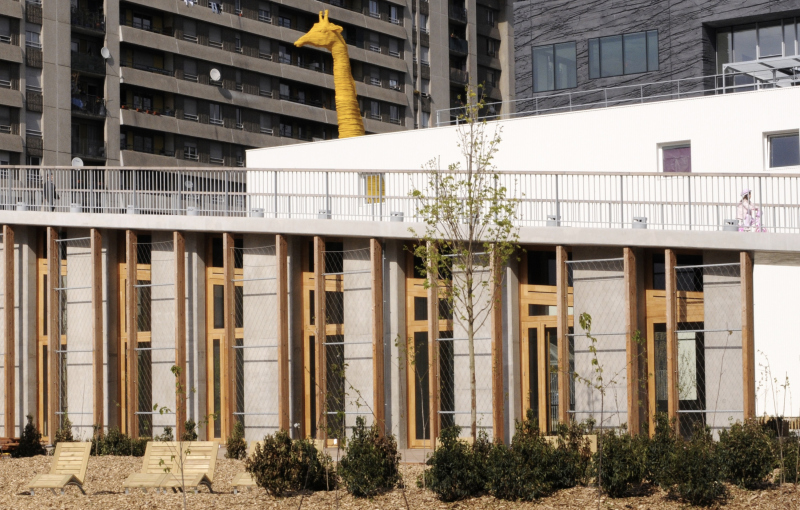 Illustration - La façade et ses supports de végétalisation @SAEM Val de Seine Aménagment A. Bommart