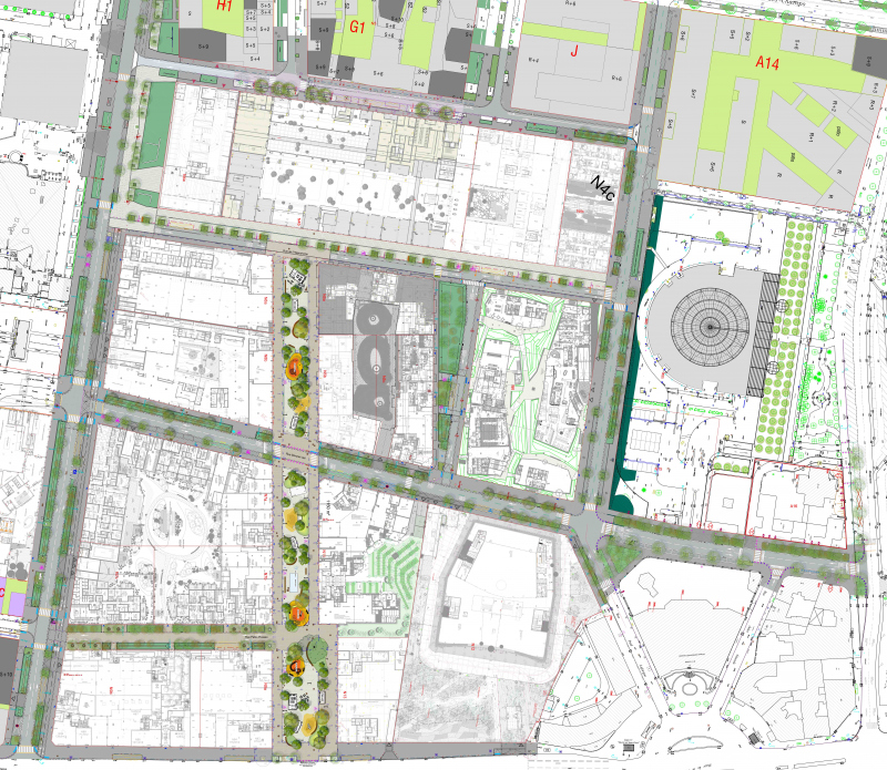 Illustration - Plan des aménagements du secteur 1