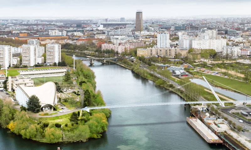 Illustration - Etude de faisabilité d'une passerelle suspendue franchissant la Seine